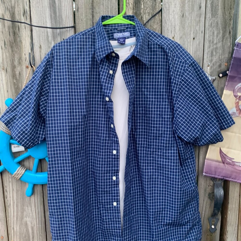2/$5 Structure Men's Regular Fit Short Sleeve Shirts size L